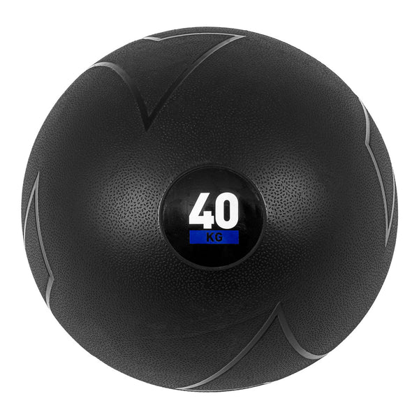 SMAI's Slam Ball is a heavy-duty, durable sand-filled medicine ball designed for intense workouts. It features a textured surface with gray curved lines and a central circular label displaying "40 KG" in white and blue text.