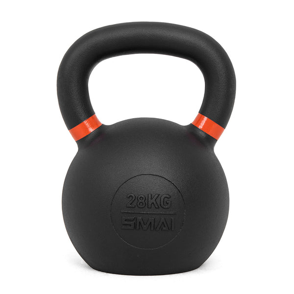 Cast Iron Kettlebells SMAI black 28kg Orange