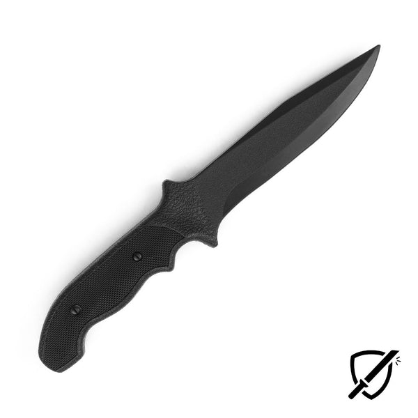 Training Hunting knife black plastic 29cm Unbreakable logo