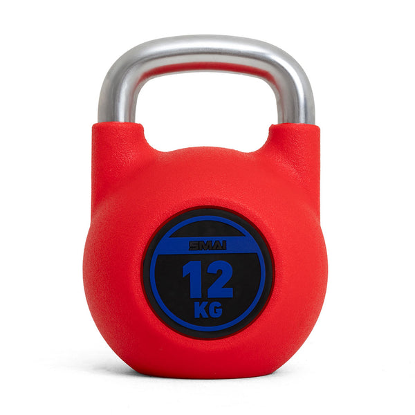 12KG Polyurethane Kettlebell Red Front View