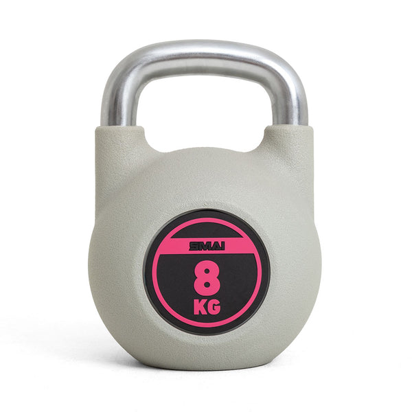 8KG Polyurethane Kettlebell Grey Front View