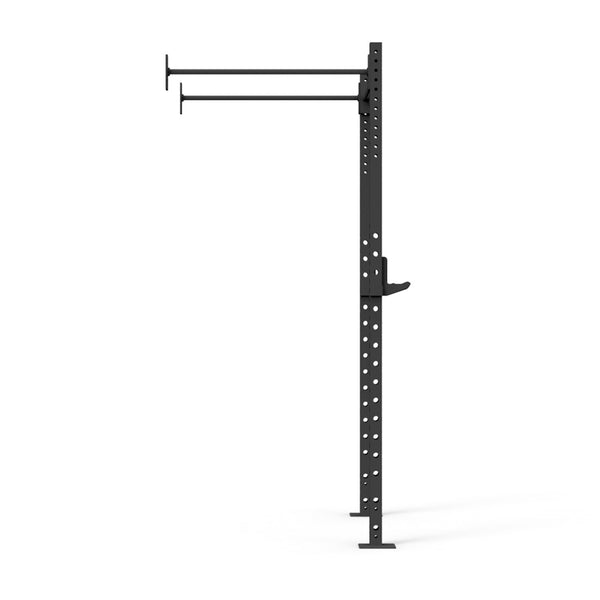 Introducing the Wall Mounted Rig - 1 Squat Cell - X-Frame: a premium quality black metal pole designed with high-grade steel, featuring a modular design with two sturdy metal bars. Proudly crafted by No Sync To Channel Engine for superior performance.