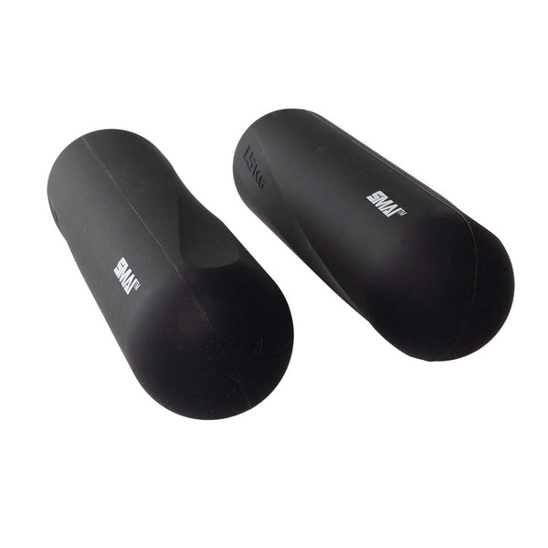 Black Silicone hand weights 1.5kg black in a pair