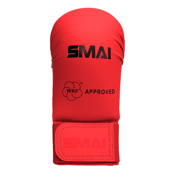 Karate Gloves - WKF Approved Red Back View