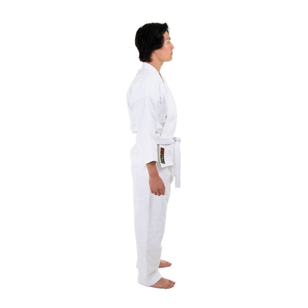 Karate Uniform - 10oz Canvas Gi (White) Side View