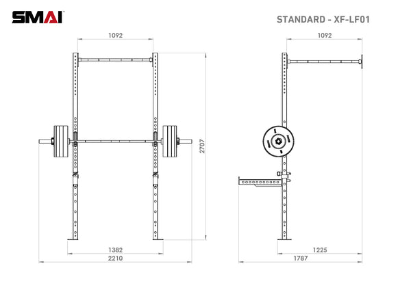 Wall Mounted Rig - 1 Squat Cell Measurements 2